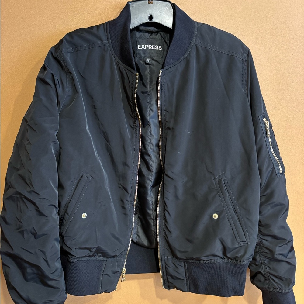Women’s Medium Express Black Bomber Jacket